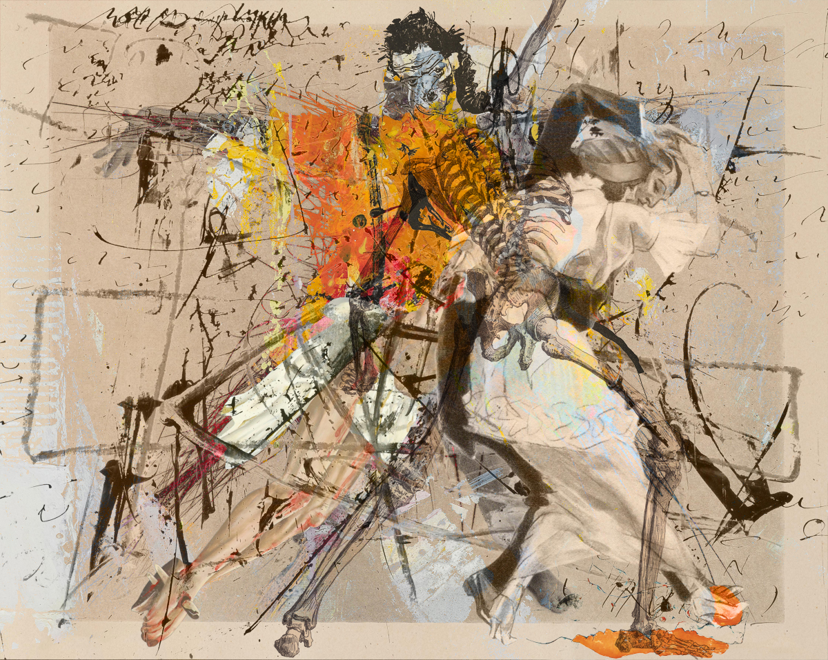 der Schatten ist eine Wunde - Sauerteigcollage 2025